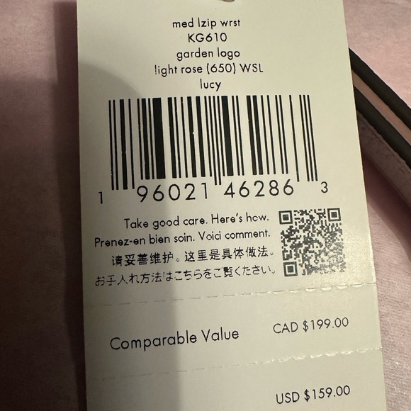 NWT Kate Spade Pink Garden Logo Wristlet - Picture 6 of 7